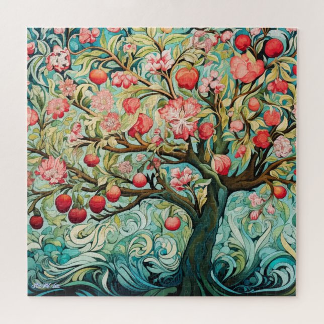 difficult apple tree colorful relax eyes puzzle (Horizontal)