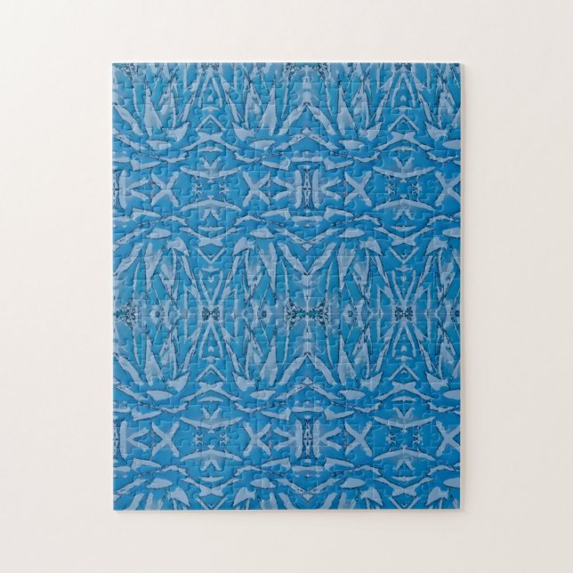 Difficult Blue Agave Kaleidoscope Puzzle (Vertical)