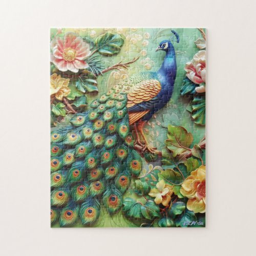 difficult green peacock colorful relax eyes puzzle