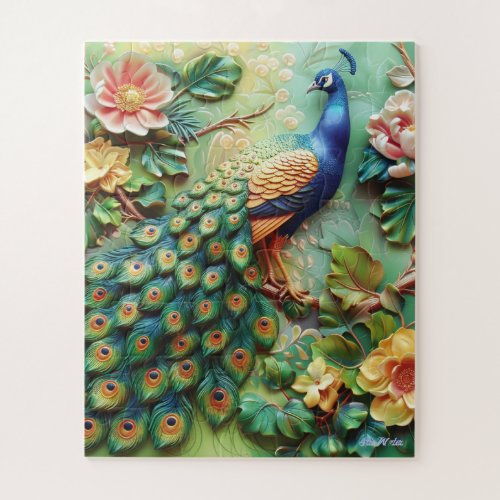 difficult green peacock colorful relax eyes puzzle