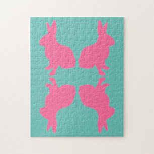 Difficult Modern Pink Bunny Puzzle