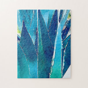 Difficult Modern Teal Agave Puzzle