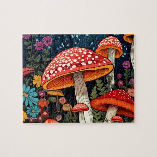 difficult mushroom colorful relax eyes puzzle