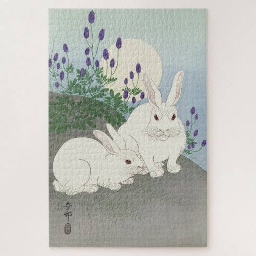 Difficult Oriental Rabbits Vintage Art 1000 pieces Jigsaw Puzzle