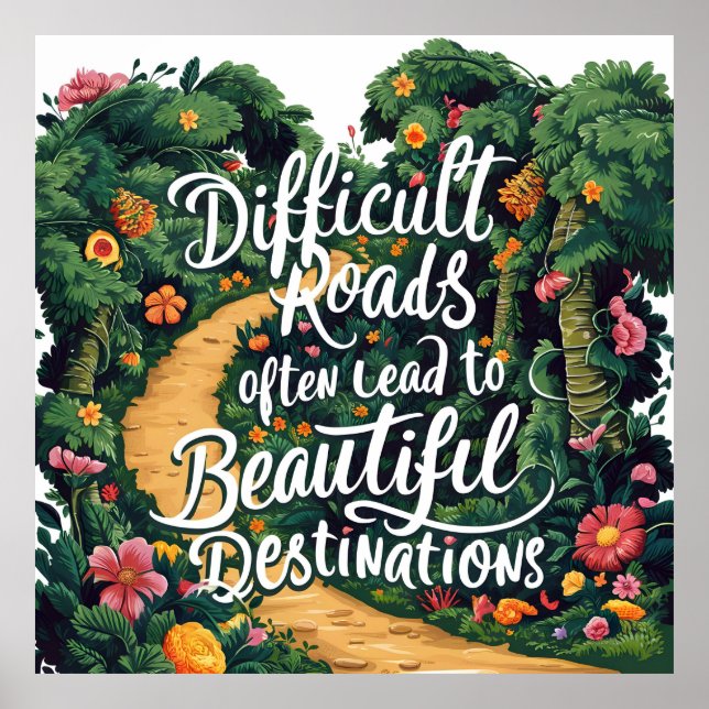 Difficult Road and Destinations Poster (Front)