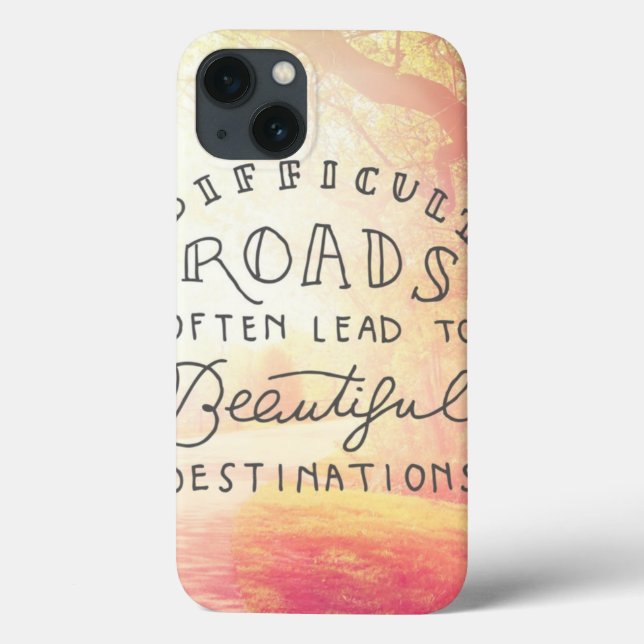 Difficult Road Lead To Beautiful Destinations Case-Mate iPhone Case (Back)