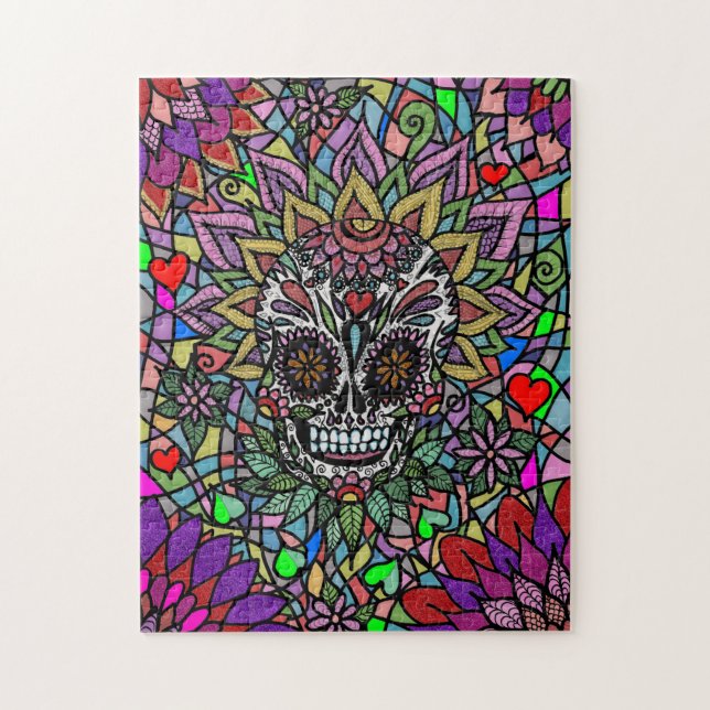 Difficult Skull Art Jigsaw Puzzle (Vertical)