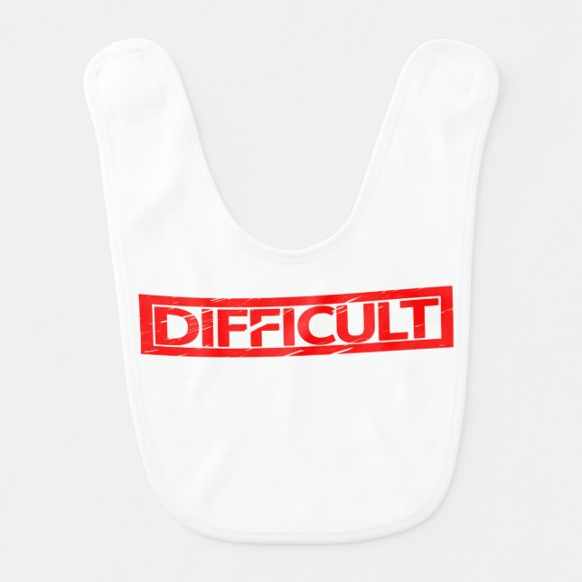 Difficult Stamp Baby Bib (Front)