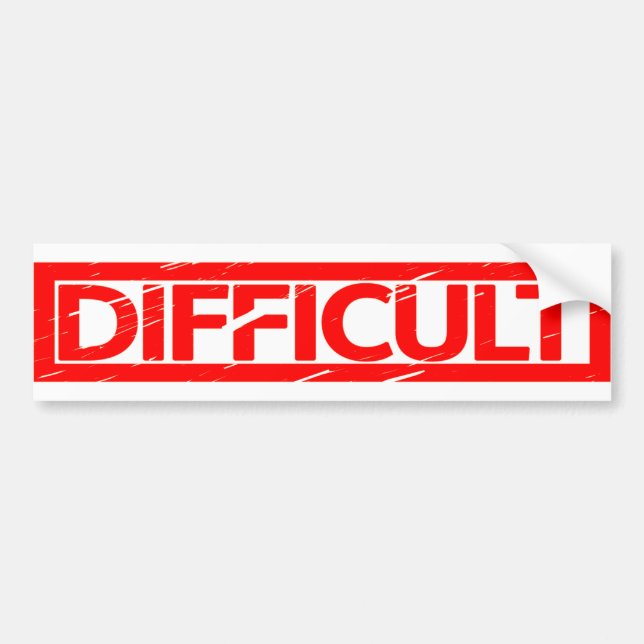 Difficult Stamp Bumper Sticker (Front)