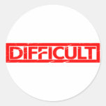 Difficult Stamp Classic Round Sticker