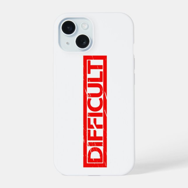 Difficult Stamp Iphone Case (Back)