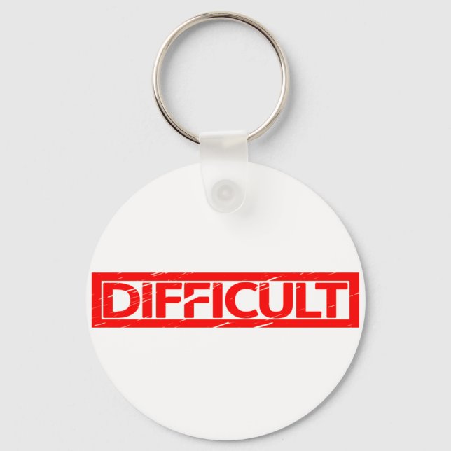 Difficult Stamp Keychain (Front)