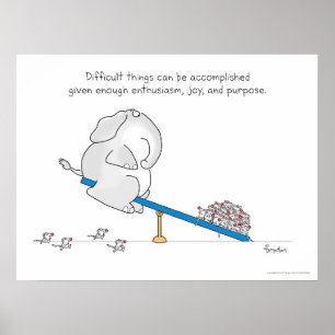DIFFICULT THINGS by Sandra Boynton Poster