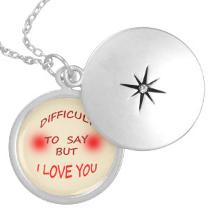 Difficult to Say I Love You Locket Necklace