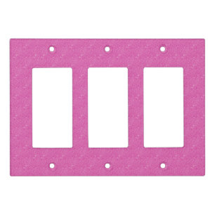 Diffuse Pink Triple Rocker Light Switch Cover