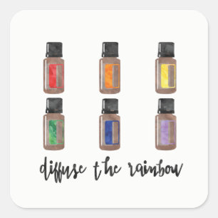 Diffuse the Rainbow Sticker - Essential Oils