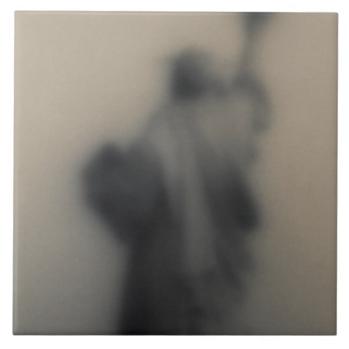 Diffused image of the Statue of Liberty Ceramic Tile
