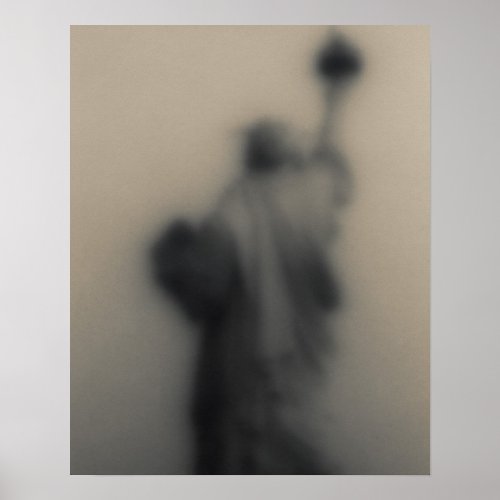 Diffused image of the Statue of Liberty Poster