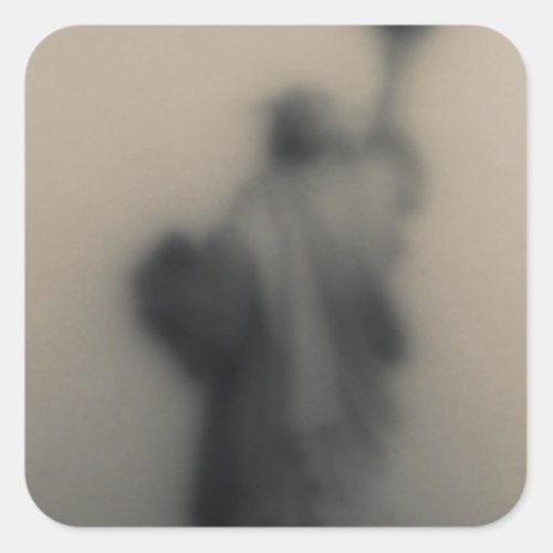 Diffused image of the Statue of Liberty Square Sticker