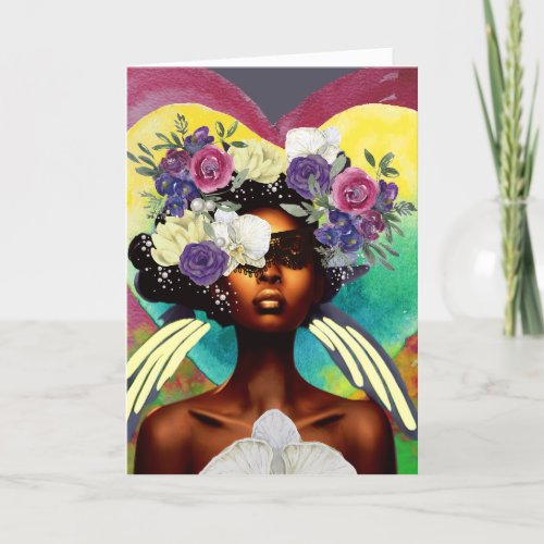 Dig Deep Find Your Inner Strength Black Woman Thank You Card
