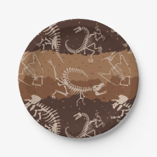 Dig Dino Dig Paper Plates