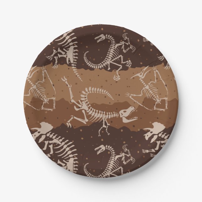 Dig Dino Dig Paper Plates (Front)