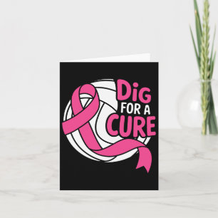Dig For A Cure Breast Cancer Awareness Volleyball Card