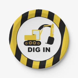 Dig In Children's Birthday Paper Plates