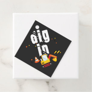 Dig In Construction Birthday Favor Tags