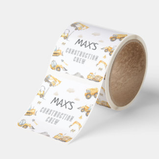 "Dig In" Construction Party Square Sticker