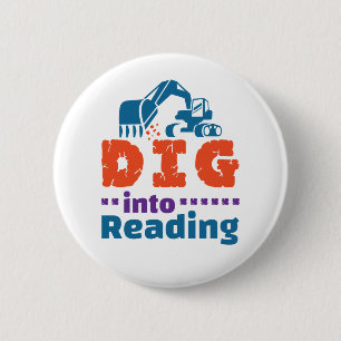Dig Into Reading Teacher Librarian Library Button