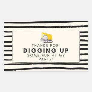 DIG IT! Party Favor Sticker