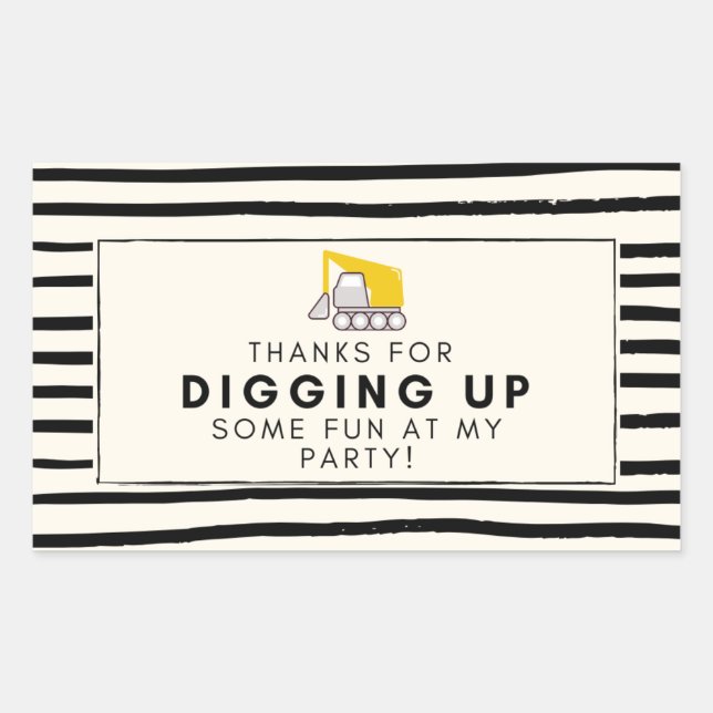 DIG IT! Party Favor Sticker (Front)