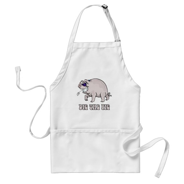 Dig the Pig Adult Apron (Front)
