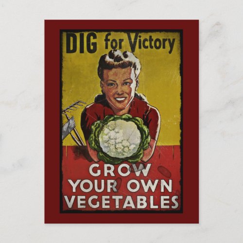 Dig Your Own Victory Garden Postcard