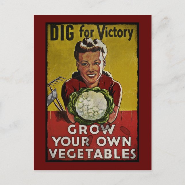 Dig Your Own Victory Garden Postcard (Front)