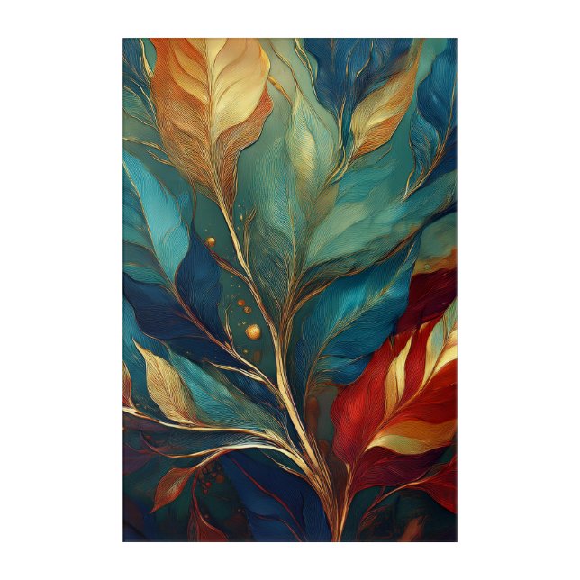 DigAI Alchemy Leaf 3 Acrylic Print (Front)