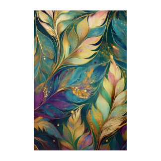 DigAI Flamingo Leaf 2 Acrylic Print