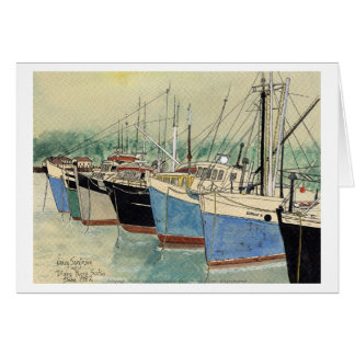 Digby, Nova Scotia, Fishing Boats, Watercolor