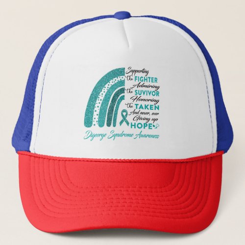 Digeorge Syndrome Warrior Supporting Fighter Trucker Hat