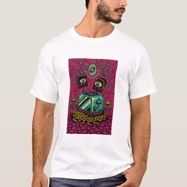 Digest the Unreal – Psychedelic Breakfast Surreali T-Shirt (Front)