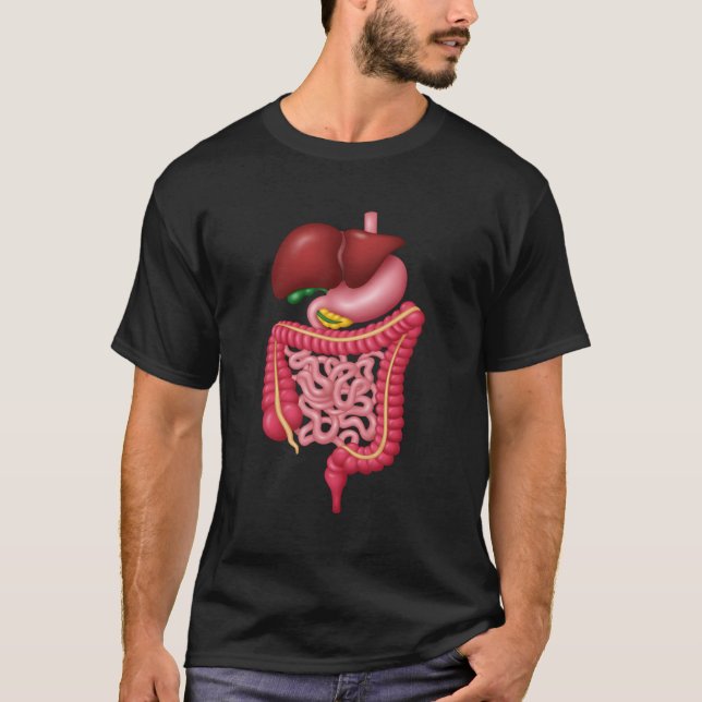 Digestive System Endoscopy Tech Nurse Gastrointest T-Shirt (Front)