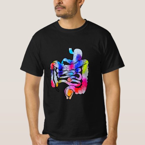 Digestive System Gastrointestinal Tract Watercolor T_Shirt