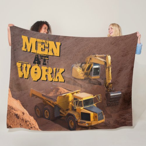 Digger and Tractor Fleece Blanket