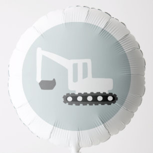 Digger Construction Birthday Party Minimal Balloon