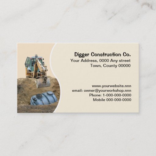 Customizable Drainage business card