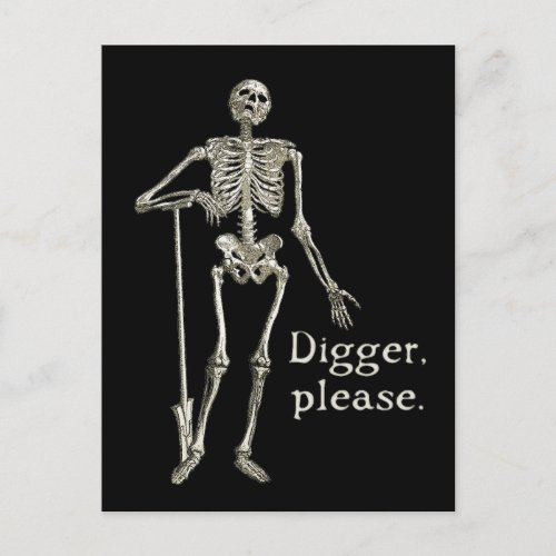 Digger Please Postcard