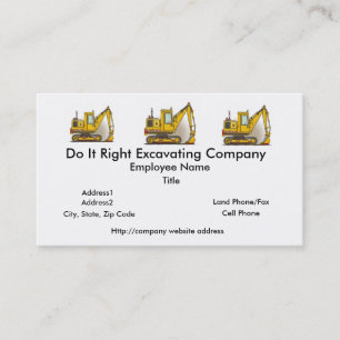 Digger Shovel Business Card