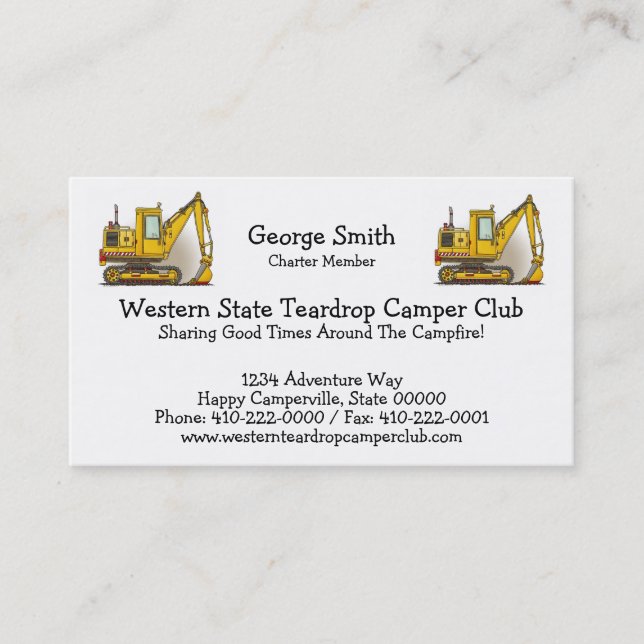 Digger Shovel Business Card (Front)