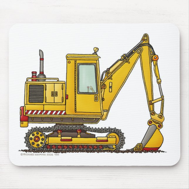 Digger Shovel Construction Mouse Pad (Front)